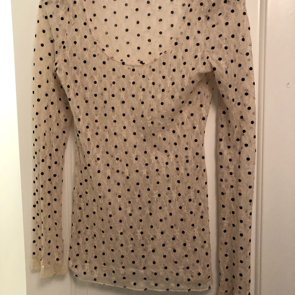 Free People sheer polka dot top